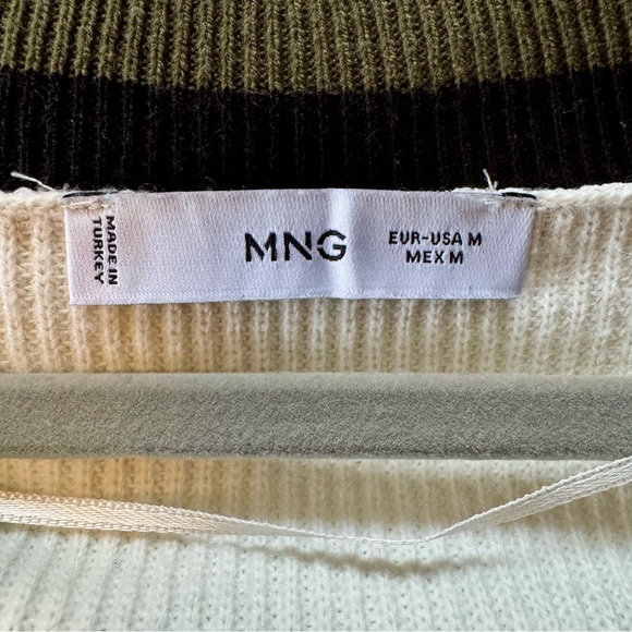 Mango Contrasting V-Neck Sweater - Picture 7 of 7